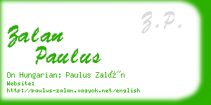 zalan paulus business card